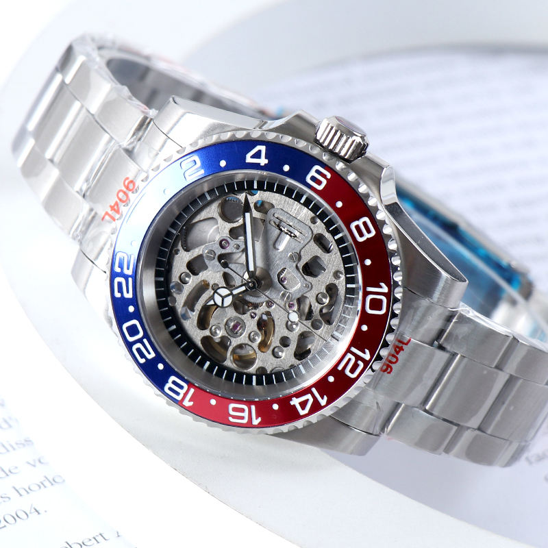 Dive style, Transparent Dial, Pepsi Bezel