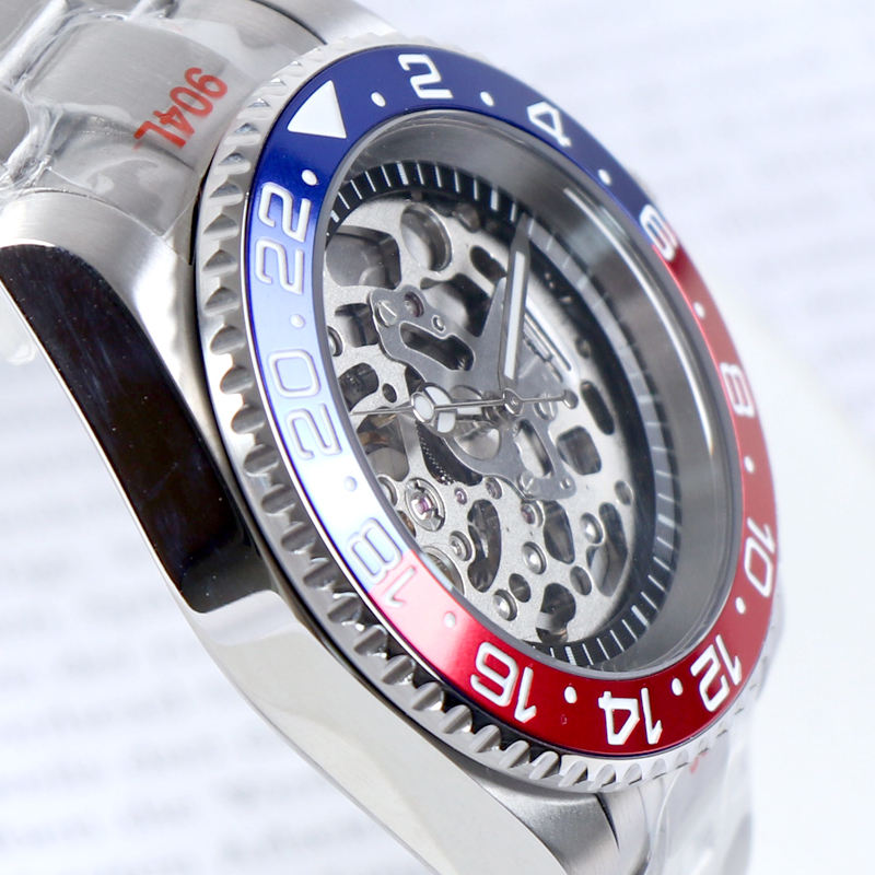 Dive style, Transparent Dial, Pepsi Bezel