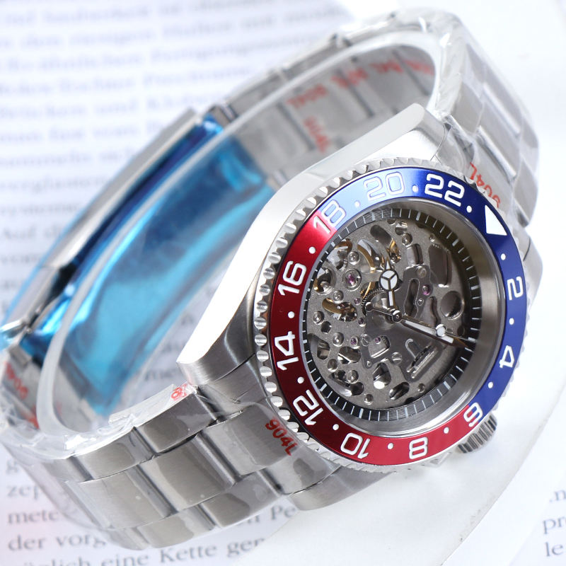 Dive style, Transparent Dial, Pepsi Bezel